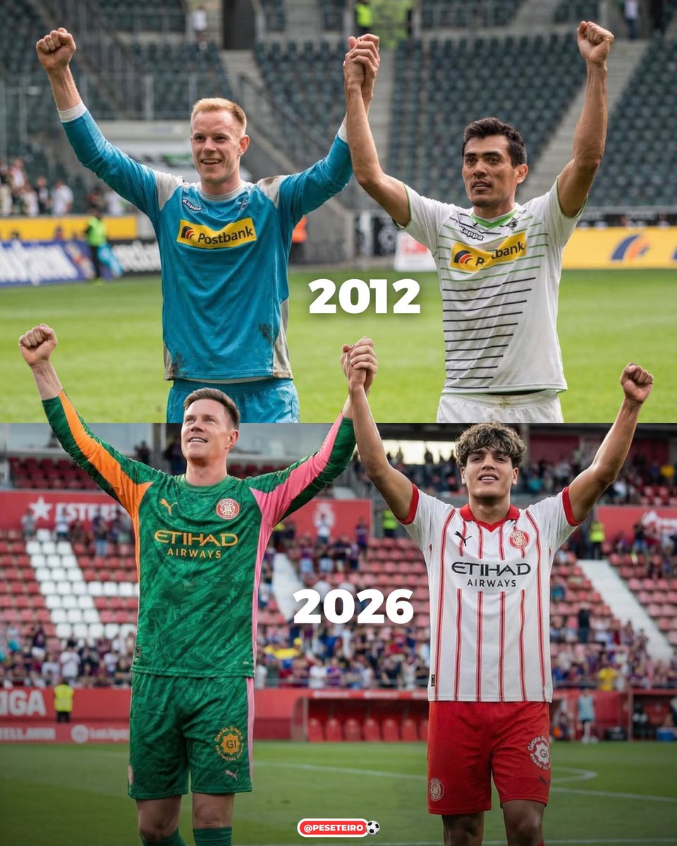 jpeseteiroDT's tweet image. En 2012, Juan Arango (padre) y Marc-André ter Stegen fueron compañeros en el Borussia Mönchengladbach. 

14 AÑOS DESPUÉS. Juan Arango (Hijo) y Marc-André ter Stegen serán compañeros en el Girona. 

Bendito futbol. 🚬