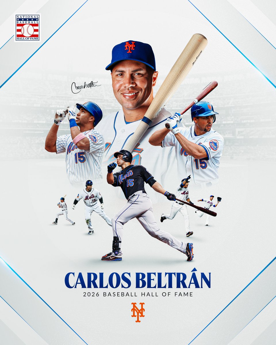 Mets's tweet image. Baseball immortality.

Carlos Beltrán is heading to Cooperstown! 👏