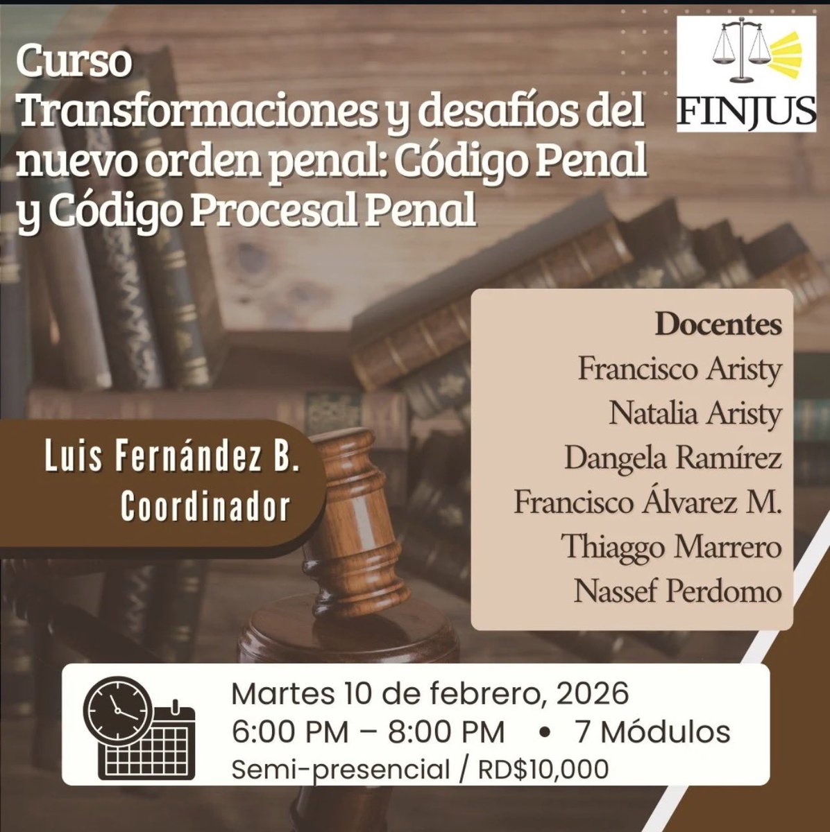 Honrada de colaborar con este aporte a la academia jurídico-penal en calidad de docente. 

Una joya orquestada por <a href="/_LGFB_/">Luis Fernández Budajir</a> . 

No se lo pierdan! 

<a href="/finjusrd/">FINJUS</a>