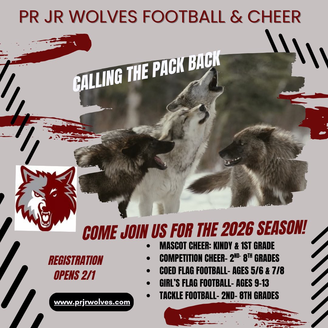 JR Wolves Football and Cheer tweet media