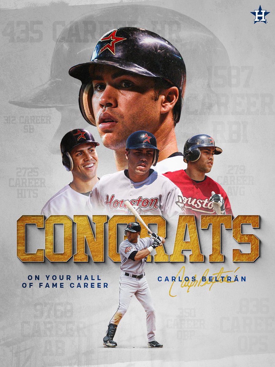 astros's tweet image. Beltrán is hall of fame bound! 

Big congratulations to Carlos Beltrán on his 2026 election to the @baseballhall!