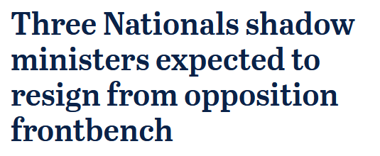 adamnicotera's tweet photo. Seems like #libsplit and #natsplit might be on the cards...
"Nationals shadow ministers are drafting their resignation letters as they prepare to depart Sussan Ley’s frontbench following a split with the Liberals over hate laws."
#auspol https://t.co/8Afv6nEaah