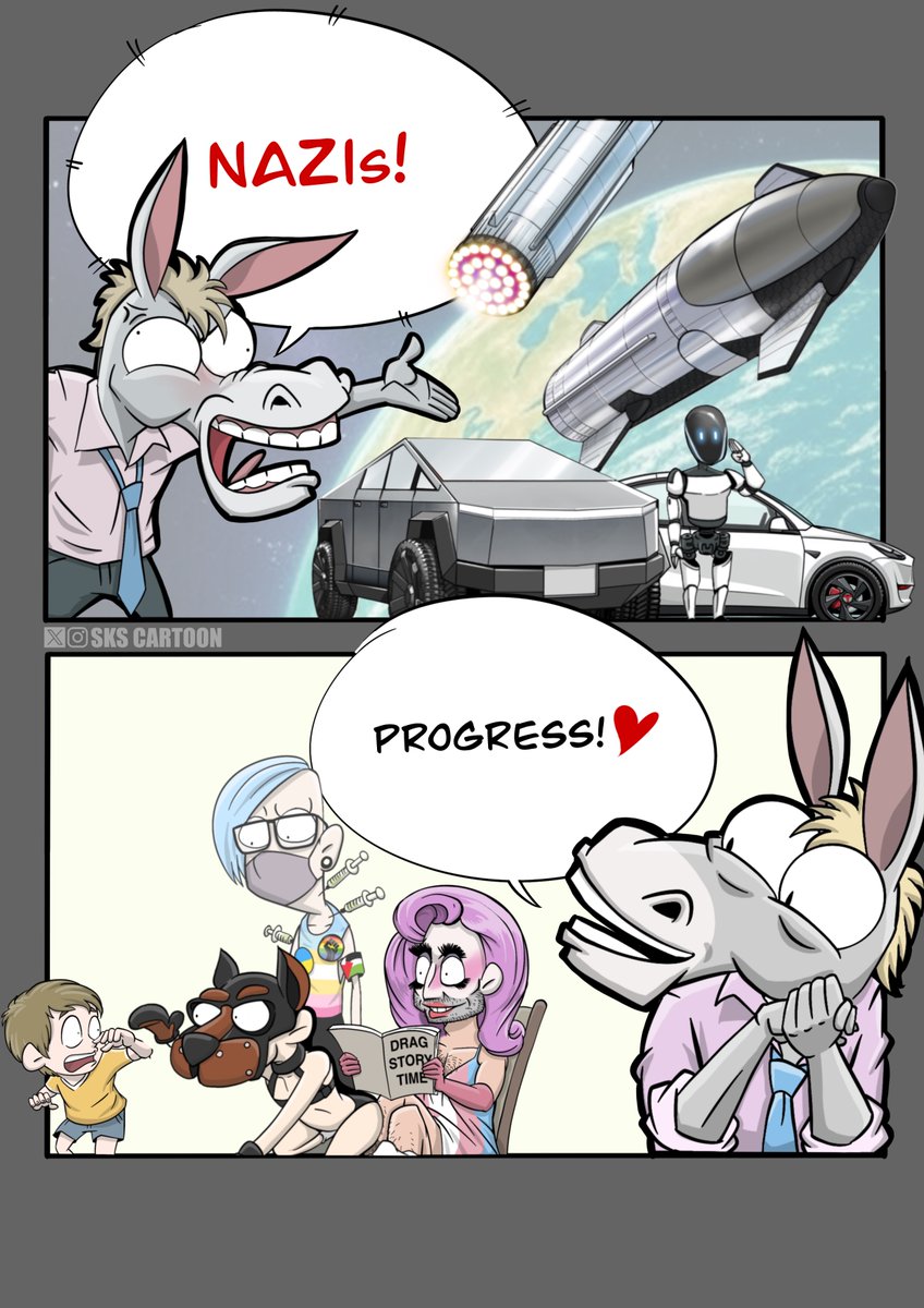 skscartoon's tweet image. I believe Tesla can achieve Universal HIGH Income for humanity, but there are some barriers to remove along the way.