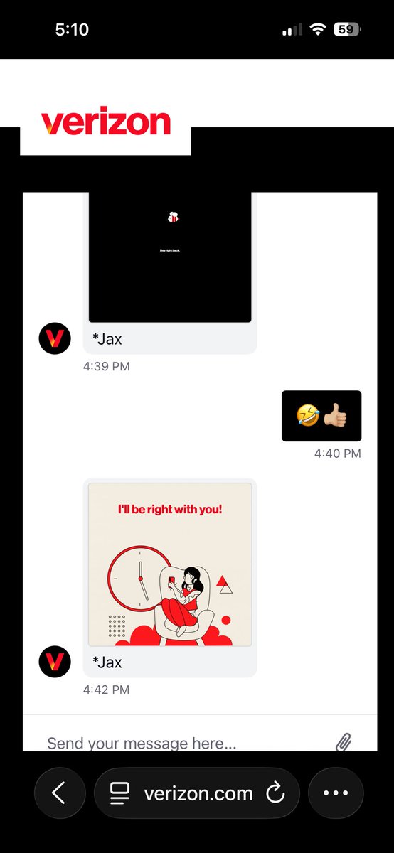 ShelleySullivan's tweet photo. @VerizonSupport been “holding” on chat for over 45 minutes—re a $200 credit that was promised for service on an unused iPad that Verizon was supposed to disconnect but didnt. Have now had 2 phone calls lasting 40+ min and 2 chats… this time they went MIA @Verizon https://t.co/7ZcSb5isc0