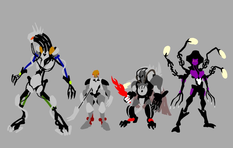 doctorbionicle's tweet image. eventually i want to get around to making the dark hunters. the first step towards this is drawing them all to get a feel for them :D