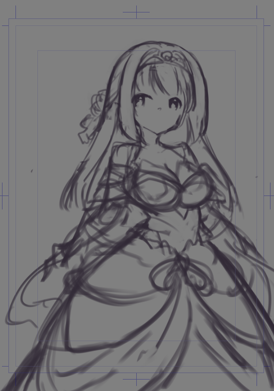 お姫様というとこういうラインなんだけど、こんなん毎回描いてたら失神しちゃうわけですよ 