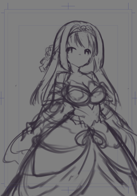 お姫様というとこういうラインなんだけど、こんなん毎回描いてたら失神しちゃうわけですよ