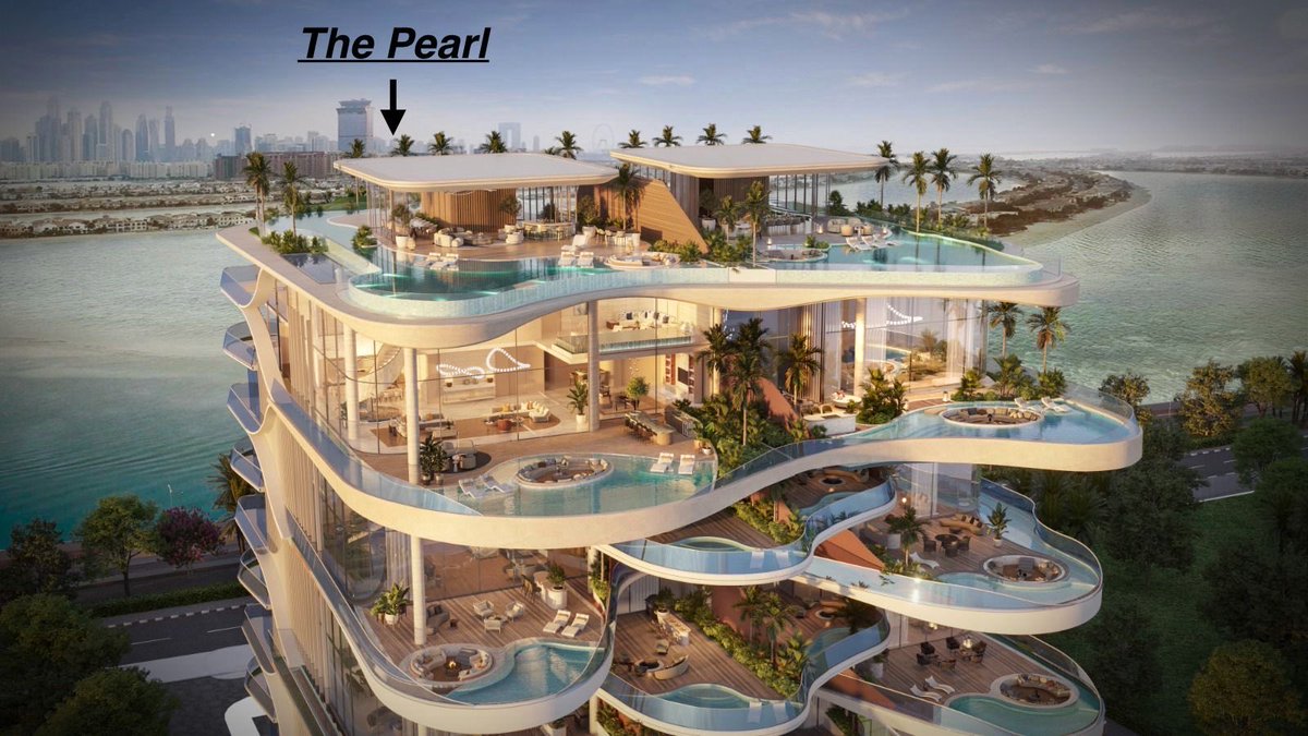 Last Penthouse in One Crescent - The Pearl🌴
📍Palm Jumeirah.

Property highlights:
•6 bedrooms 
•7 bathrooms/ 6 parking spaces 
•26,050 sq. ft.
•3 Private pools 
•Semi - private elevator 
•8th floor 
•Roof top private cinema 
•Spa 
•Teppanyaki &amp; Barbecue 
•Architect-