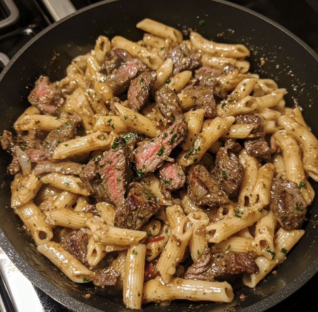 lady_valor_07's tweet image. You just got off a 16 hour overnight shift and come home to Steak Pasta.

What do you do?