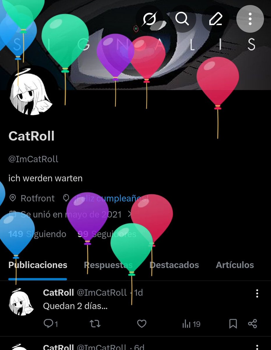 ImCatRoll's tweet image. Un año más en el que globitos salen del perfil