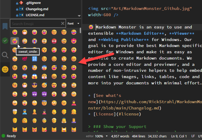 Markdown Monster tweet media