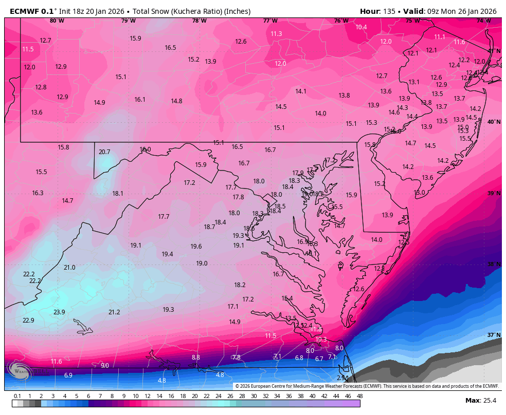 sami733777's tweet photo. Absolutely beautiful run from 18z Euro. Every model seems to be in agreement for a significant snow event in the Mid-Atlantic.🥶❄️❄️❄️

#wxtwitter #MdWx #snowtrain https://t.co/2QFQadegbS