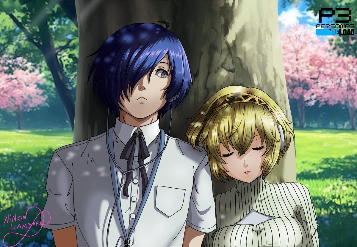 #persona3 #aikoto (A peaceful summer with you) I made this drawing, I hope you like it. What do you think? Would it look good on a mug? I'd love to hear your opinion. 👀 Greetings to all. 💙💛