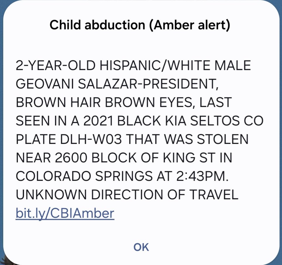 ThorntonWeather's tweet image. BOLO!

#amberalert #Colorado