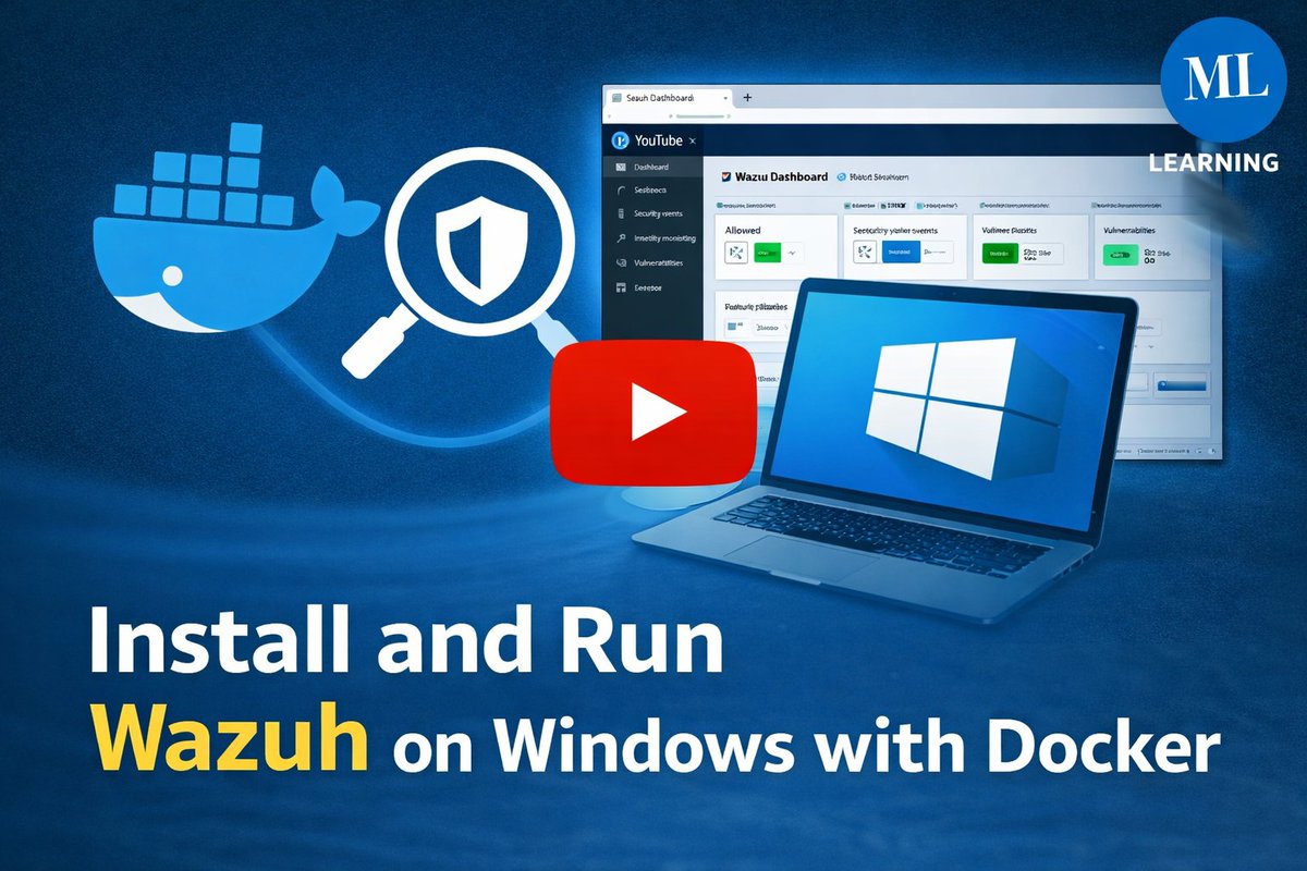 Minimal_Learn's tweet photo. Installed Wazuh SIEM &amp; XDR on Windows using Docker 
Real SOC-style hands-on lab.

Watch now  https://t.co/axxuwRLJeJ

If you skip labs, you delay your career.

#CyberSecurity
#Wazuh
#SIEM
#XDR
#Docker
#SOC
#InfoSec https://t.co/XYPVHHFSpb