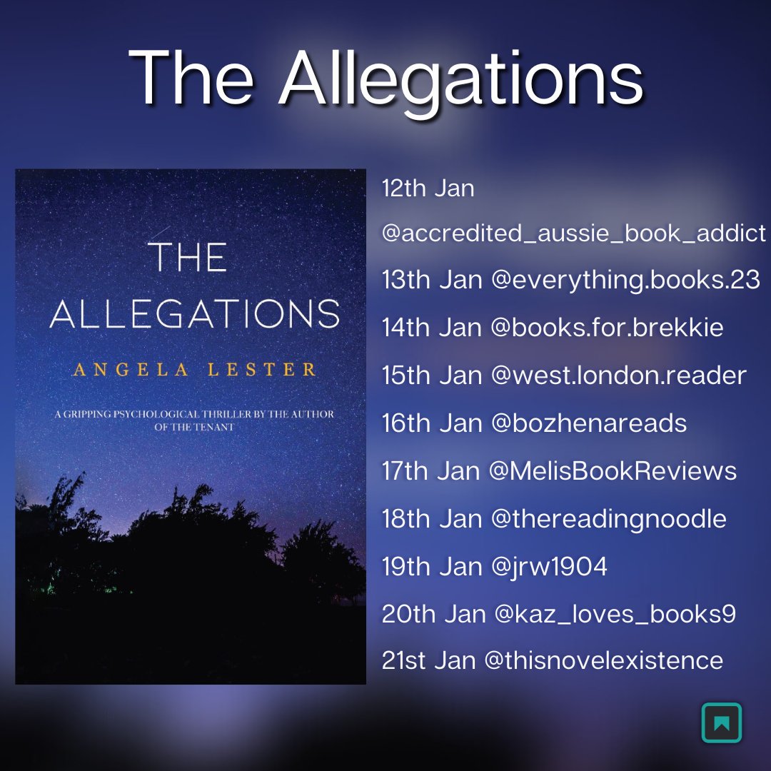 kazlovesbooks1's tweet photo. Today, I was on a #blogtour for The Allegations by Angela Lester

The book is published by @PegasusPublishi 

The tour is hosted by @TheBookNetwork1 

My review can be read here :https://t.co/AljIyyfpP7 https://t.co/y0Ual3xLQi
