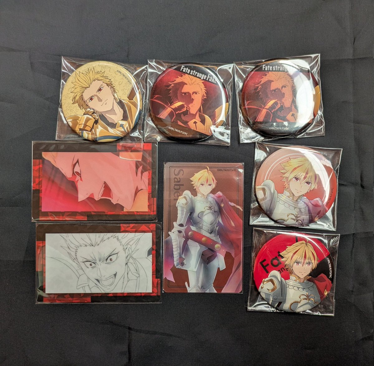 交換譲渡】 Fate/strange Fake マルイ THEキャラ 缶バッジ クリア