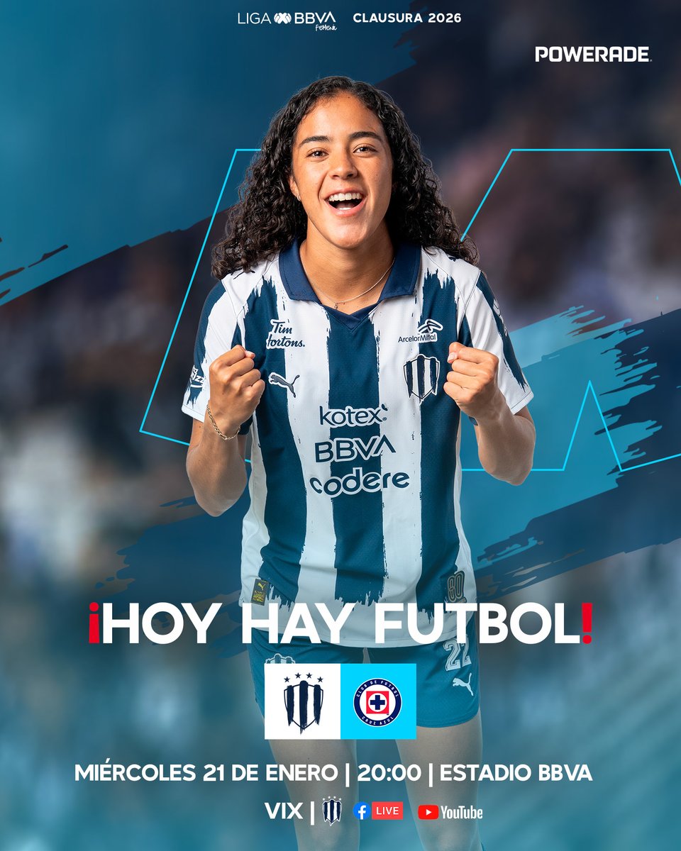 ¡HOY HAY FUTBOL! ⚽️💥

¡Hoy juega el Monterrey! Ⓜ️ <a href="/PoweradeMx/">Powerade</a>