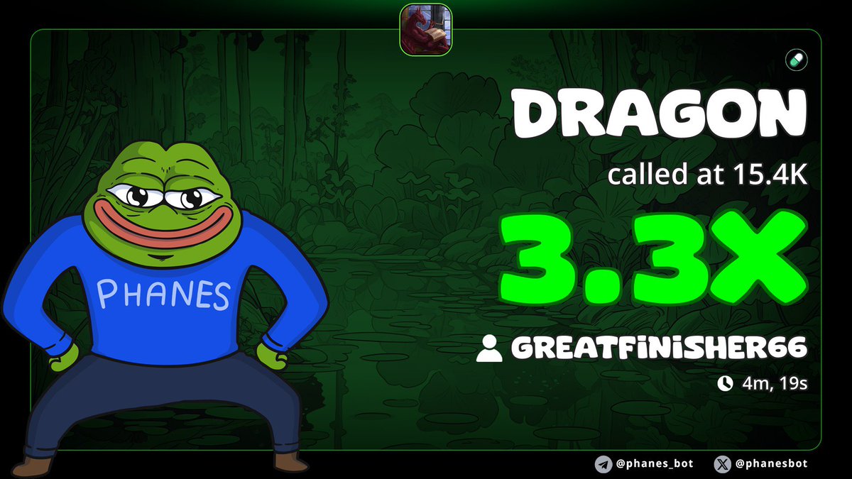 3.3x up on $DRAGON

5Rk1J4g2Pio98iQSu6T29Z45ecp93VZrGW4PBZjWpump