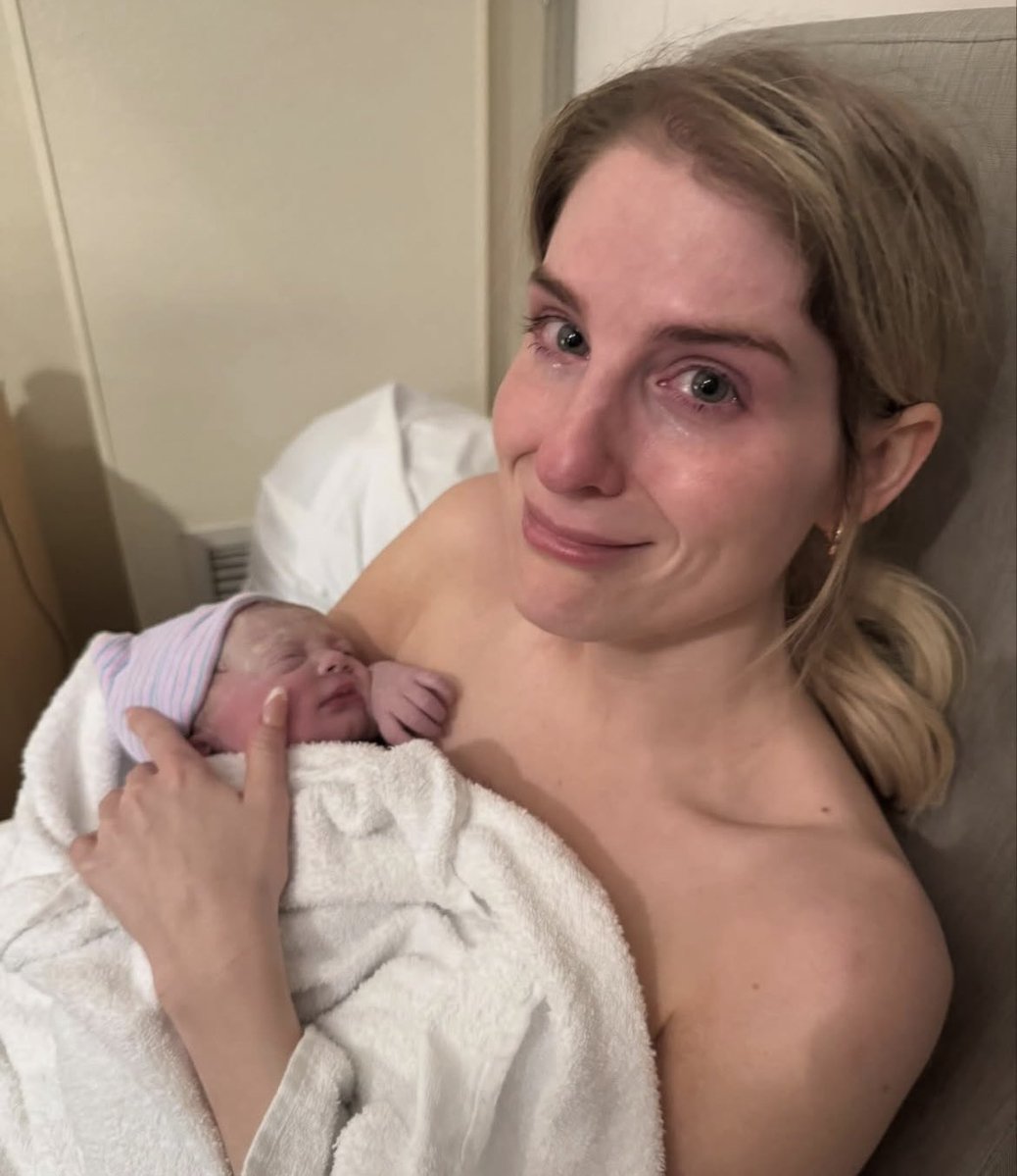 PopCrave's tweet image. Meghan Trainor has welcomed a baby girl named Mikey Moon via surrogate.