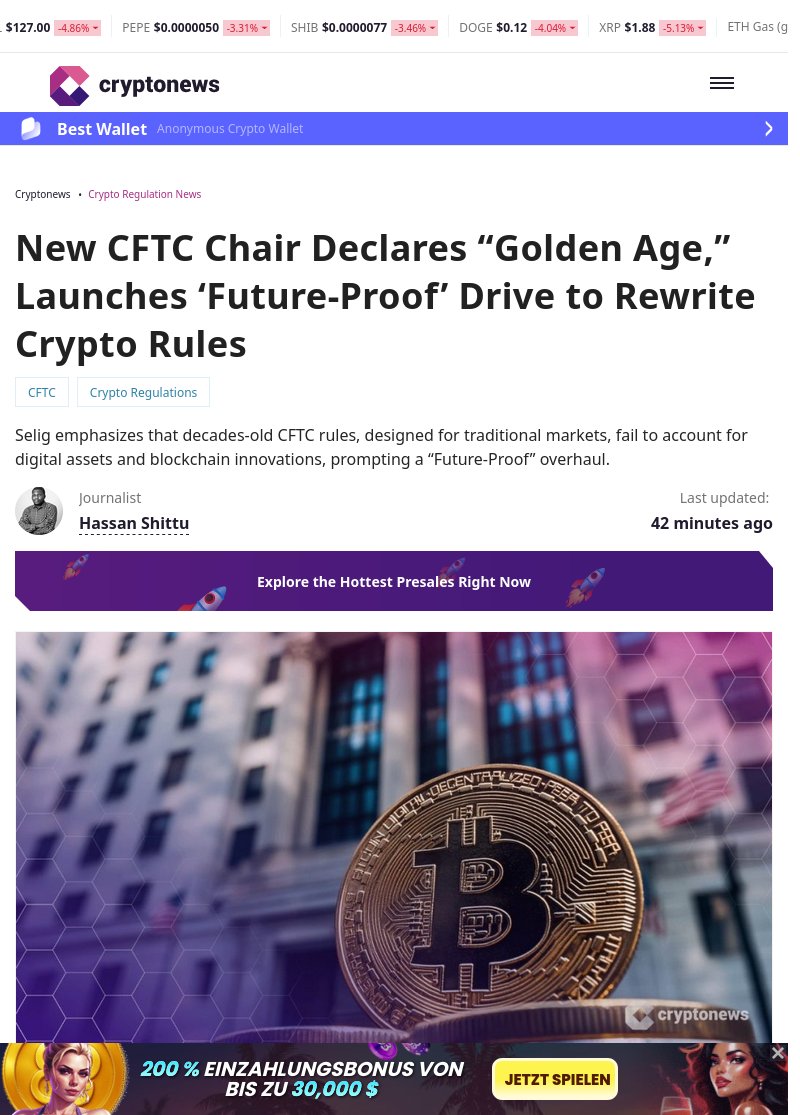 rayan_bibiloni's tweet image. BREAKING NEWS :  CFTC Chair launches Future-Proof initiative for crypto market overhaul. cryptoeco.net/tw/27af.html  #CFTC #FutureProof #CryptoRule"