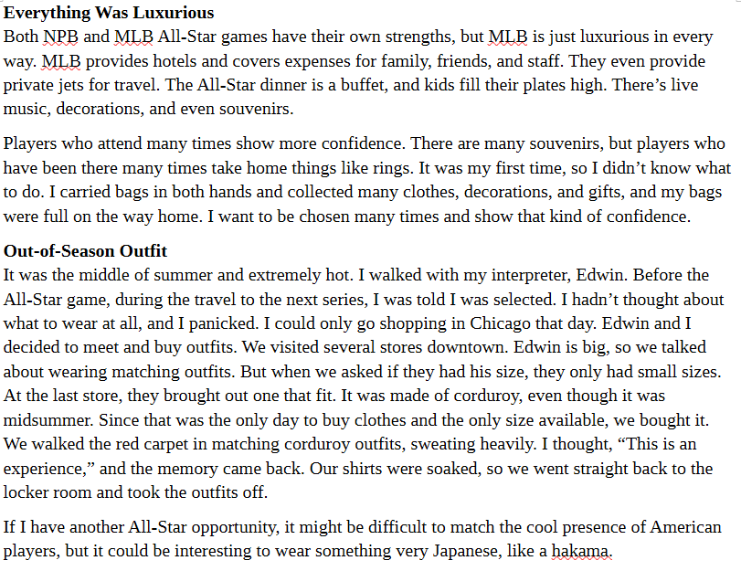 CubbyMike76's tweet image. This is a summary of Shōta’s podcast from yesterday. In Episode 5, he talks about the 2024 All-Star Game. This episode is also very insightful. (It looks like the English version will take about 2–3 weeks to be released) @Cubs #GoCubsGo #BeHereForIt #FlyTheW #今永SHOTAISM