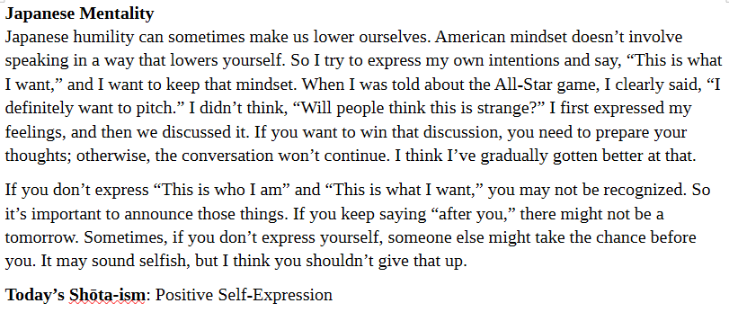 CubbyMike76's tweet image. This is a summary of Shōta’s podcast from yesterday. In Episode 5, he talks about the 2024 All-Star Game. This episode is also very insightful. (It looks like the English version will take about 2–3 weeks to be released) @Cubs #GoCubsGo #BeHereForIt #FlyTheW #今永SHOTAISM