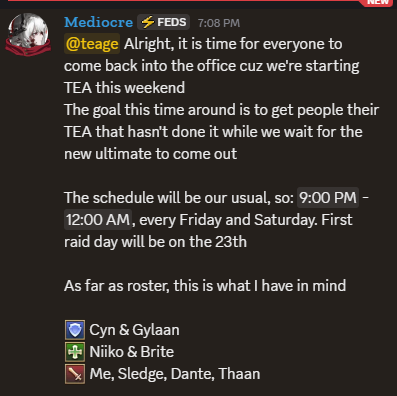 Told you it would happen
I am starting Tea and trying to fulfill my goal of being at least a triple legend before the end of the expansion

#ff14 #FFXIV