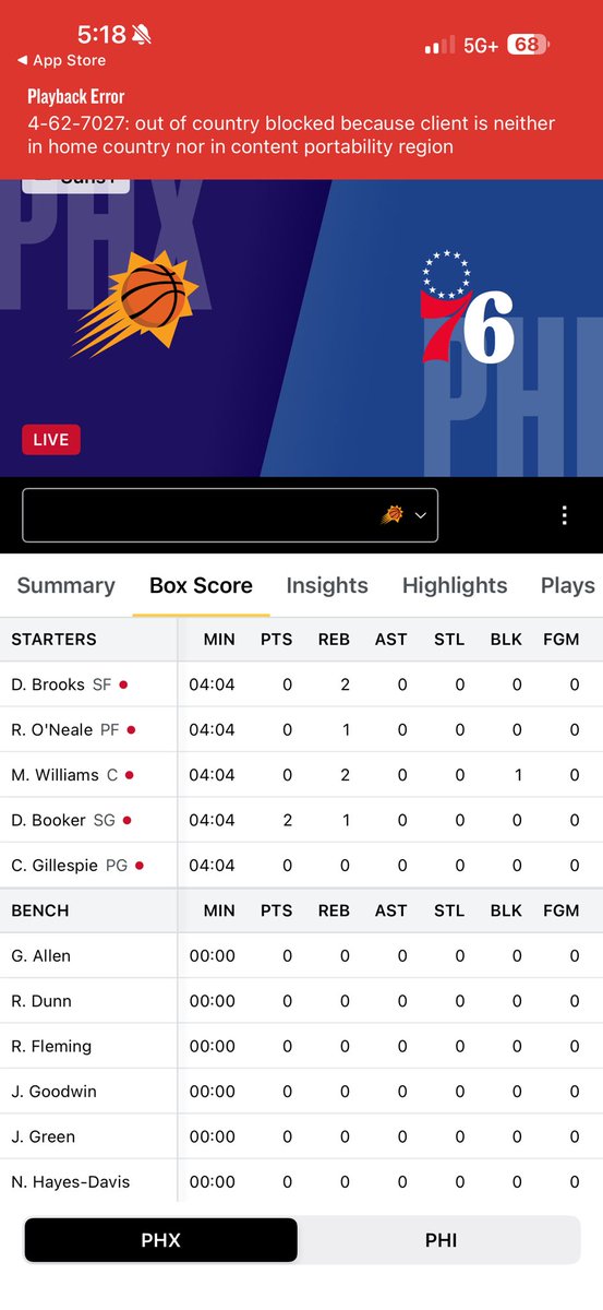 thejacobbarney's tweet photo. Suns Plus is so helpful and convenient, then this crap happens with @NBATV and I’m left pissed @Suns https://t.co/B0yKsPT5vk