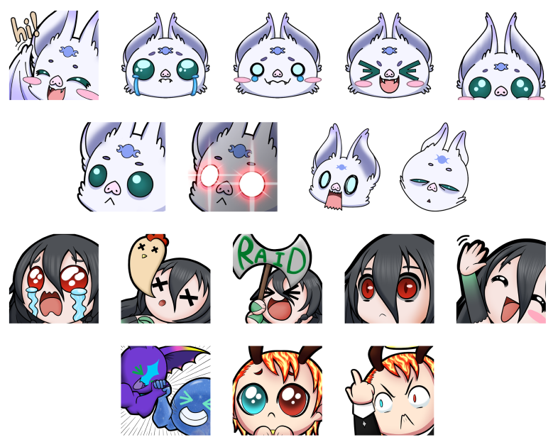 Cyleki's tweet image. i'm not hurting too bad this month, but there's some stuff that i'd like a lil spending money for... would anyone be interested in emote commissions? ;w;