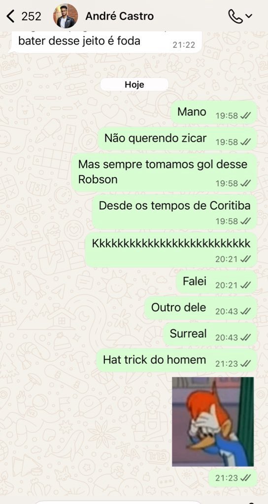 roodriguezgaab's tweet photo. @DELAMORESEP Hat trick do homem kkkkkkkkkkkkk
Falei do Robson antes do jogo começar com um amigo. 

Parabéns Leila, tudo isso é culpa sua, afinal você é presidente. 
Você renovou com o pardal, você mantém o Barros e você concorda com as contratações absurdas dos últimos anos. https://t.co/8UTtRQDkJh