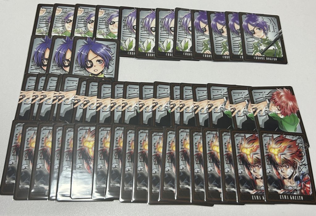 27Chikin's tweet photo. [交換/譲渡] REBORN THE 100 DILEMMAS -ザ ハンドレッド ジレンマ- ボドゲ

譲)綱吉、獄寺、クローム、炎真、綱吉＆XANXUS 、綱吉＆リボーン、バジル、コロネロ、犬＆千種、ディモン、リボーン＆ランボ、リボーン＆ビアンキ、ヴェルデ

求)
ディーノ、XANXUS、骸
ディーノ＆雲雀
44円/枚＋送料

→ https://t.co/gvtdctSJ45