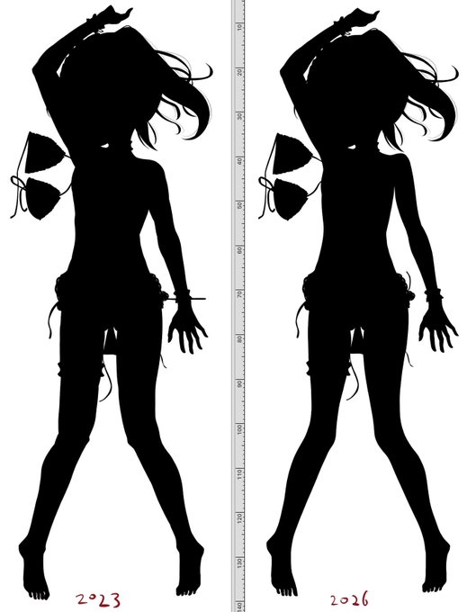 めっちゃ描き直した。細くなる所は細く。ヘタクソだった肩周りを美しく。 