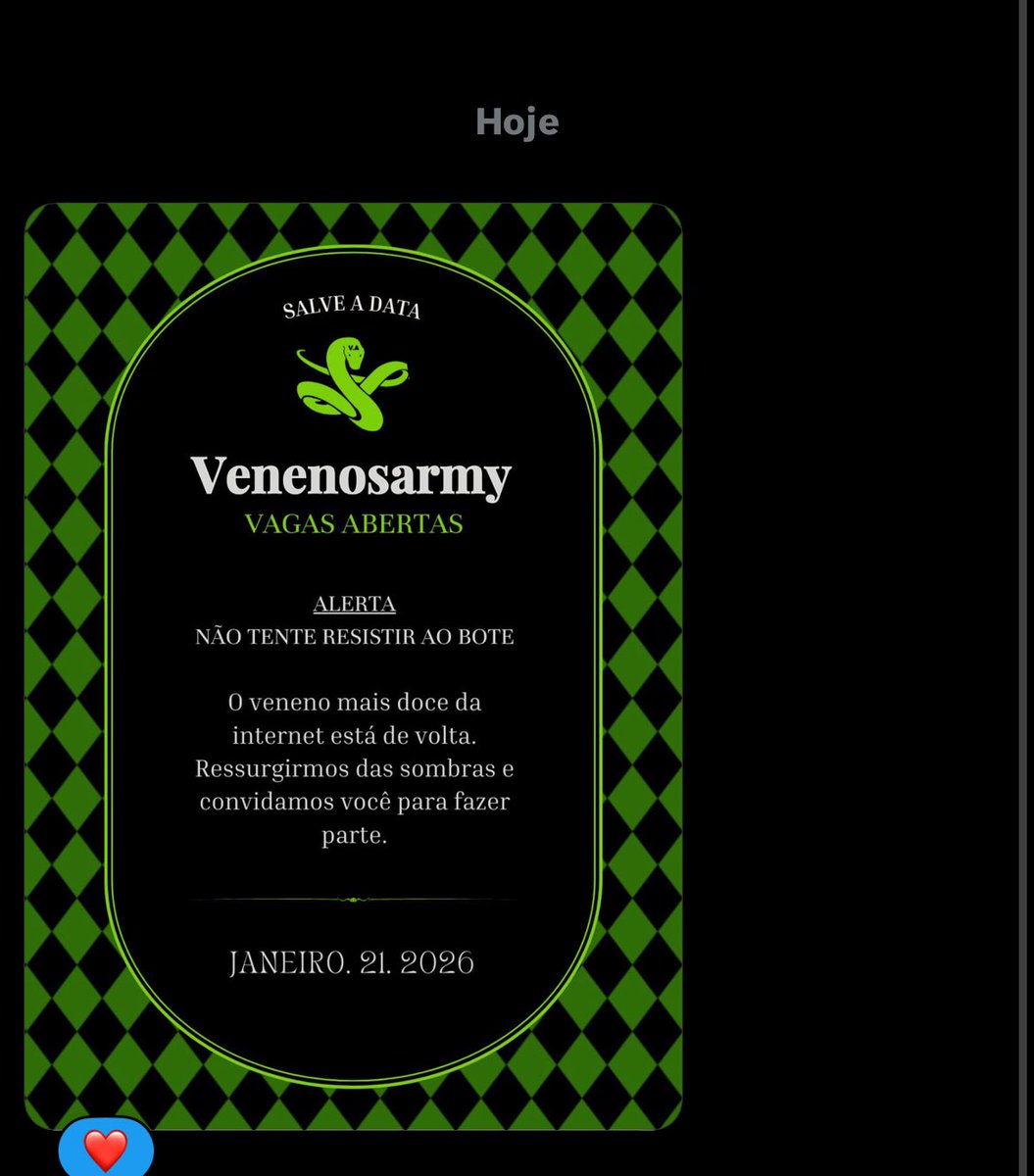 KTTYDALIA's tweet image. Lindo convite, amei 💚💚 @venenosarmy