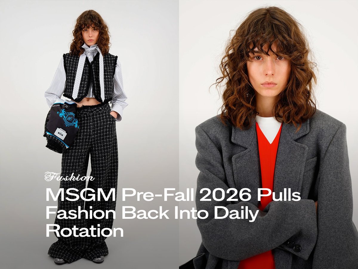 TheCoolHour's tweet image. Daywear leads MSGM Pre Fall 2026, with layered looks, tailored pieces, and graphic details designed for regular rotation.

🔗 thecoolhour.com/msgm-pre-fall-…

#MSGM #PreFall #Style