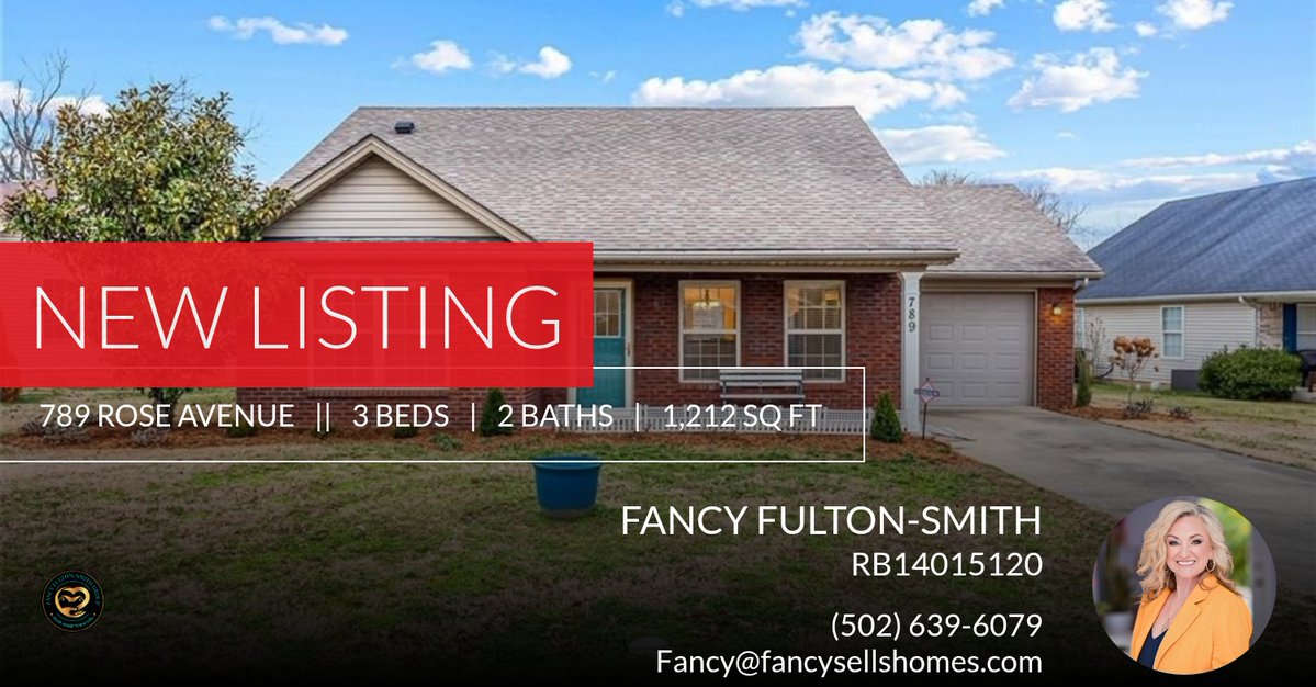 fancyfulton's tweet image. 📍 New Listing 📍 Take a look at this fantastic new property that just hit the market located at 789 Rose Ave in Jeffersonville. Reach out here or at (502) 639-6079 for more information

Make it a great day!

Fancy Fulton- Smith... homeforsale.at/789_ROSE_AVE_k…