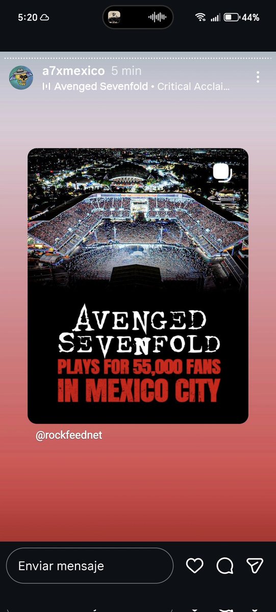 Officially, if I remember correctly, A7X's biggest show ever! And we were there!