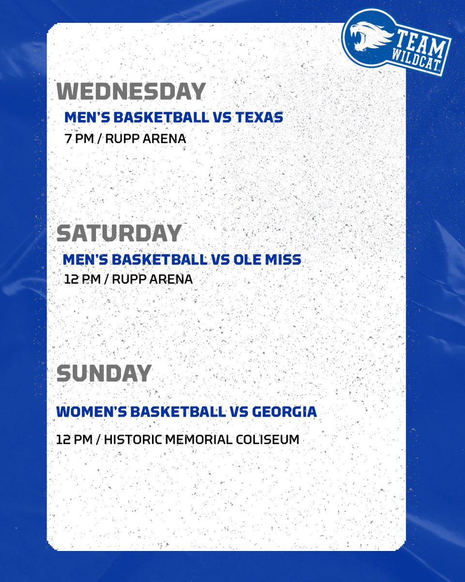 It’s a basketball week in Lexington 👀🏀

We’ll see you at Rupp &amp; at HMC! 

#BBN | #WeAreUK