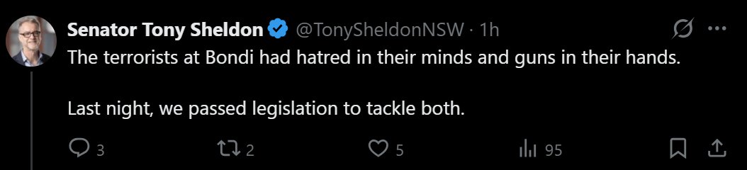 MarkoMatvikov's tweet image. Wow.. the government has legislated away hate from our minds.

Can they pass legislation for sharks to stop biting people?

And for cancer to stop killing us? 

Can they ban climate change while they’re at it?