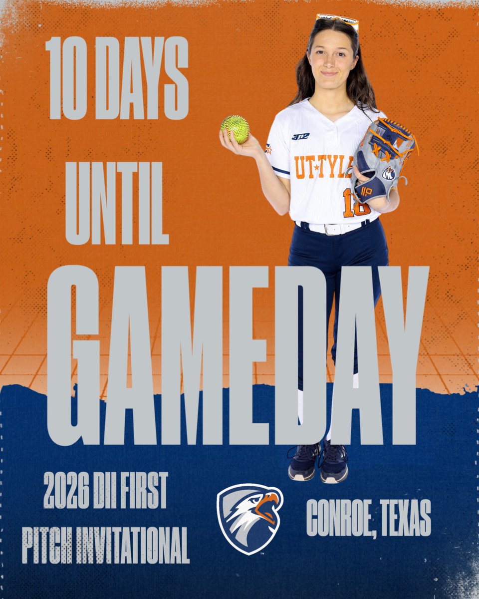 Almost into single digits until gameday ! Time to start making plans to be  at the DII First Pitch Invitational 🥎 || Conroe, Texas 📍
