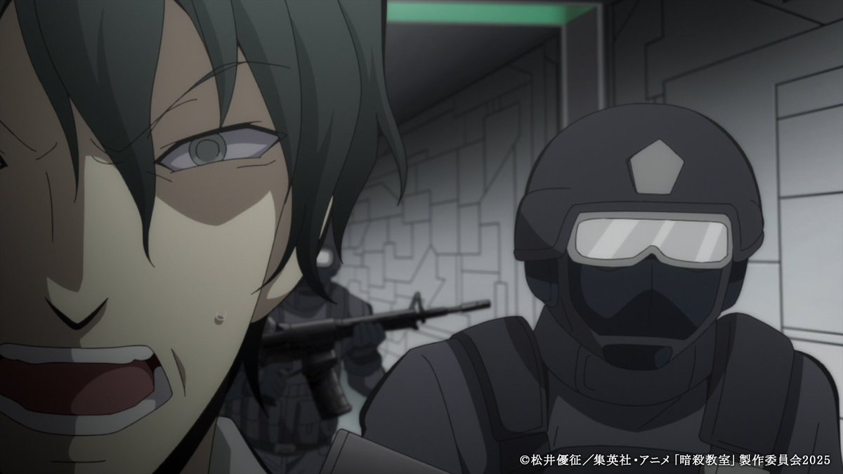 ansatsu_anime's tweet photo. アニメ��暗殺教室」再放送💉🐙
🌟第２期16話【過去の時間】本日放送🌟

🔽あらすじ
「そして超生物は語りはじめた。秘められた人間の記憶を…。」
かつて死神と呼ばれた殺し屋は、反物質を作る柳沢の人体実験の対象となる中、雪村あぐりと心の交流を深めていく。
しかし、実験体である死神の体内エネ��ギーが限界を超え、来年には地球ごと爆発することが判明。
柳沢は彼の殺処分を命じる。

感想はぜひ
「#暗殺教室」で投稿してください🌕🎓
＝＝＝＝＝＝＝＝＝＝＝＝＝＝＝
📺フジテレビ：深夜1:45～ 
📺カンテレ：深夜2:46～
📺BSフジ：１月27日（火）24:00～
＝＝＝＝＝＝＝＝＝＝＝＝＝＝＝

#暗殺教室10th