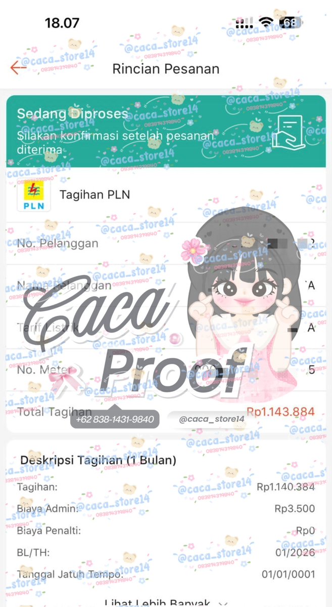 caca_store14's tweet image. 💌 Masuk gestun spaylater via tagihan

🎀 1.143.884