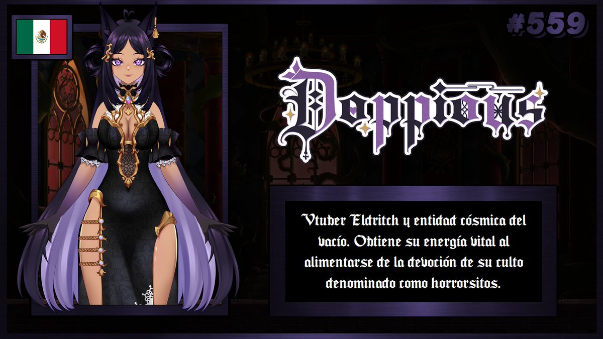 RitcherCode's tweet image. ¡Nueva ficha agregada!  
Ficha #559: @doppious 

Se agrega a la página oficial de VTuberDEX: vtuberdex.pages.dev 

Muchas gracias por participar en este proyecto.