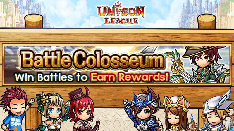 ／
📢Battle Colosseum is here min!🎇
＼
The doors to the Battle Colosseum are opened again min!⚔️💥
Strategize based on the different rules and trample your opponents into the dust!💪✨
Exchange Colosseum Medals for Kronos series Gear min!

Until 1/29 00:59 UT
#UnisonLeague