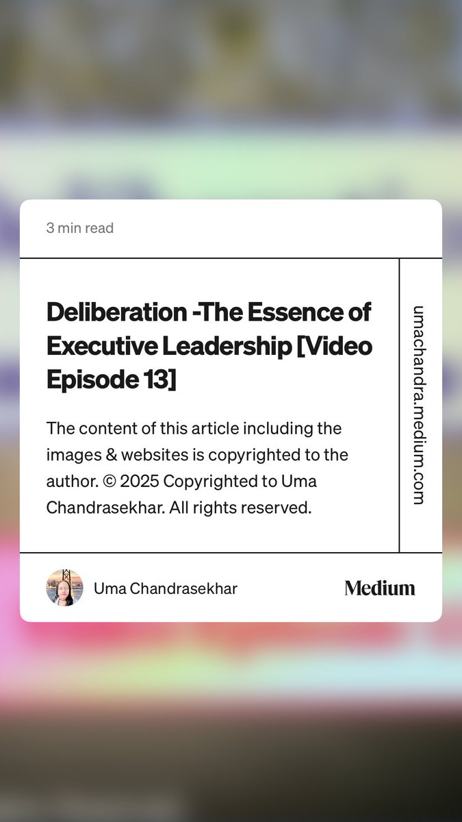umavnc's tweet photo. In this penultimate vlog on deliberation in judiciary systems, I explore the topic of deliberative judiciary and median justice. To watch it on YouTube subscribe to me.  “Deliberation -The Essence of Executive Leadership by Uma Chandrasekhar. https://t.co/d044SV2Zy9 https://t.co/AOTA6oO7jt