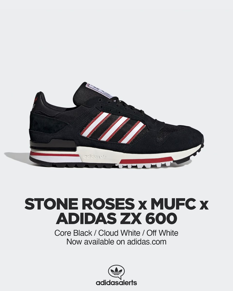 🆕 Stone Roses x Manchester United x adidas ZX 600 🎨 Core Black