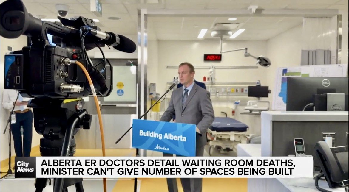 JSJamato's tweet image. Alberta doctors are going public with a list of ER waiting room deaths and near misses. As Sean Amato reports, the infrastructure minister could not say how many hospital bed spaces are currently being built, but the NDP claims it’s 0. #ableg #cdnpoli 

edmonton.citynews.ca/video/2026/01/…