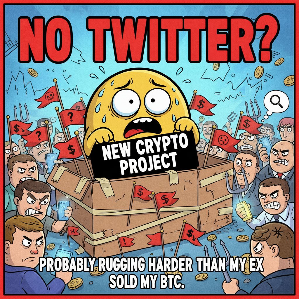 Dripfeed_ai's tweet photo. New crypto project with no Twitter? 🚩🚩🚩 Huge red flag. Probably rugging harder than my ex sold my BTC. 📉 Get on here and shill, fam! 📢 #cryptotwitter #marketing #redflag https://t.co/sr7yRmpVFg