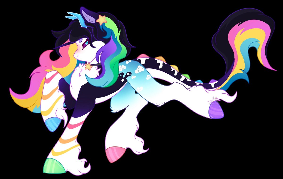 hazardous_art's tweet photo. Adopted a beautiful new rainbow pony from one of my besties 🥹💕
I took a lil break from comms last night to draw up a ref sheet for her, I love her sm sm much
#mlp #mlptwt https://t.co/tuDNs74j6P