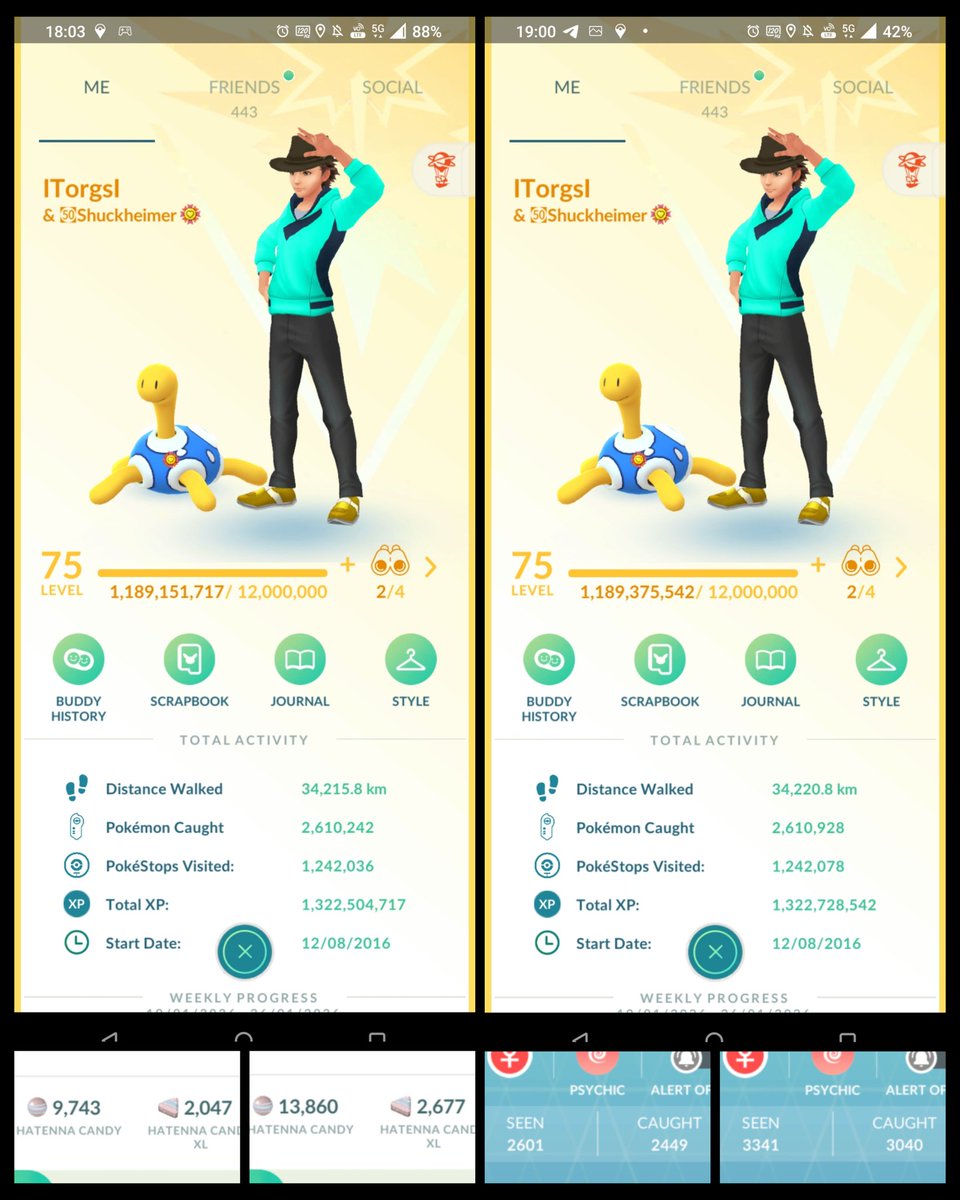 Hatenna #PokemonGOSpotlightHour

🪝 686
✨ 0
💯 0
XL: 630
Incense ✅ 
Go+ ✅
AE ❌ 
WB ❌ 
Balls 🔵 
🌡️ -2°C
🚴

Quite cold today but at least it was dry so no ice/snow.